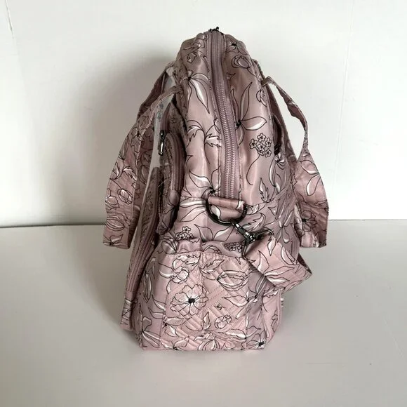 Lug Puddle Jumper LE Convertible Tote Bag Sketch Floral Blush - Picture 10 of 13